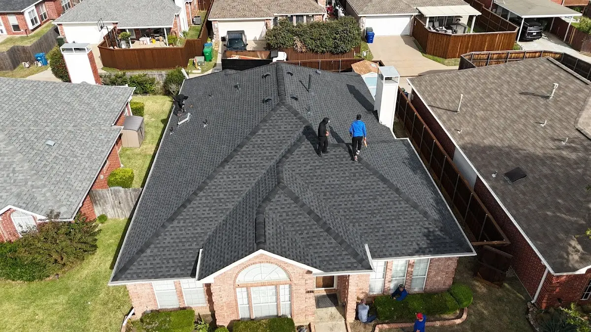 Slate & Tile Roof Repair work in progress on a South Jordan property